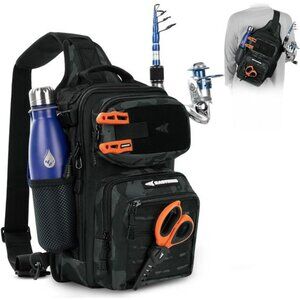 KastKing BlowBak Tactical Fishing Sling Tackle Bag-Lightweight Fishing